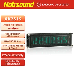 Nobsound AK2515 MIC ses spektrum analizörü VFD ses seviyesi ölçer VU metre ekran müzik spektrum ekran göstergesi