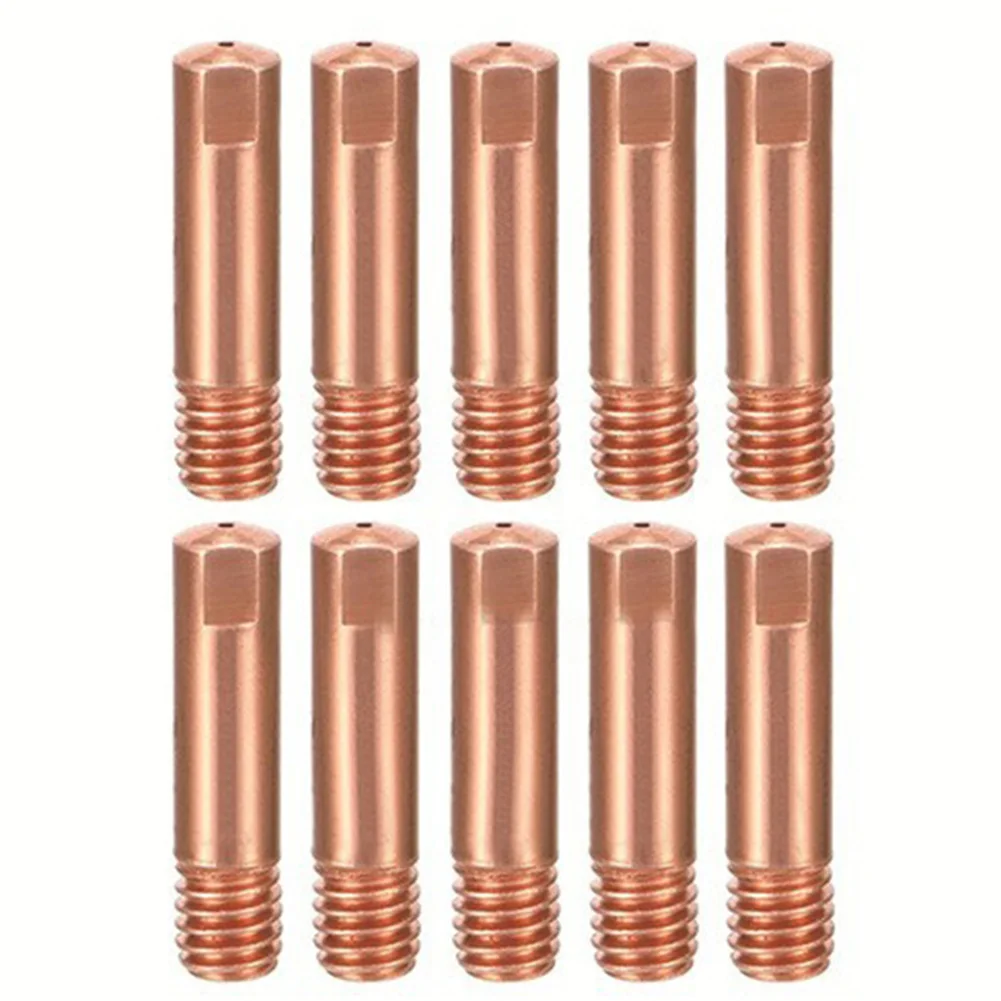 MB15 MIG Torch Nozzles Set of Ten Contact Tips in Multiple Diameters for Enhanced Compatibility in Welding Tasks