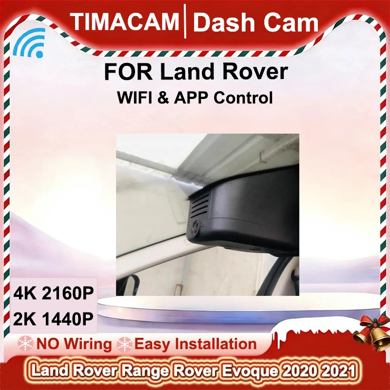 

4K 2160P Dash Cam Front Rear For Jaguar F-PCEA XEL XFL 2K Wifi Car DVR For Land Rover Vela Range Rover Evoque 2020 2021 - 2026