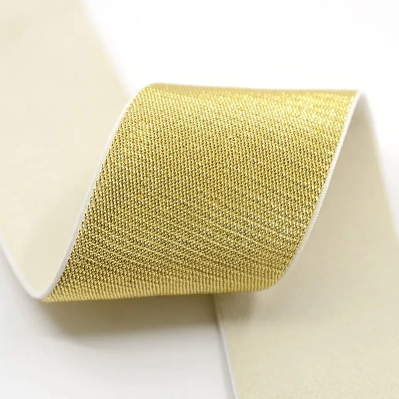 5Meters Gold Silver Glitter Elastic Bands 10/20/30mm Width Waistband Elastic Band DIY Sewing Lace Trim Garment Accessories