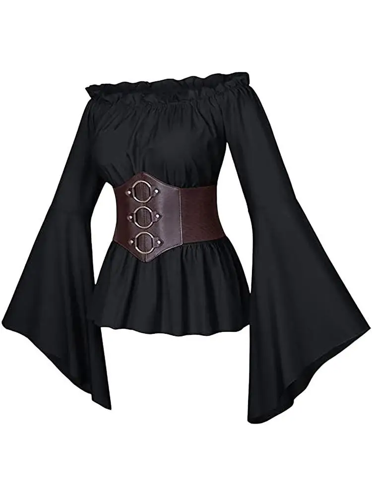 Costume da pirata da donna irt loween Performance Costume da pirata Sle Faionable Top da donna per spettacoli teatrali e festival