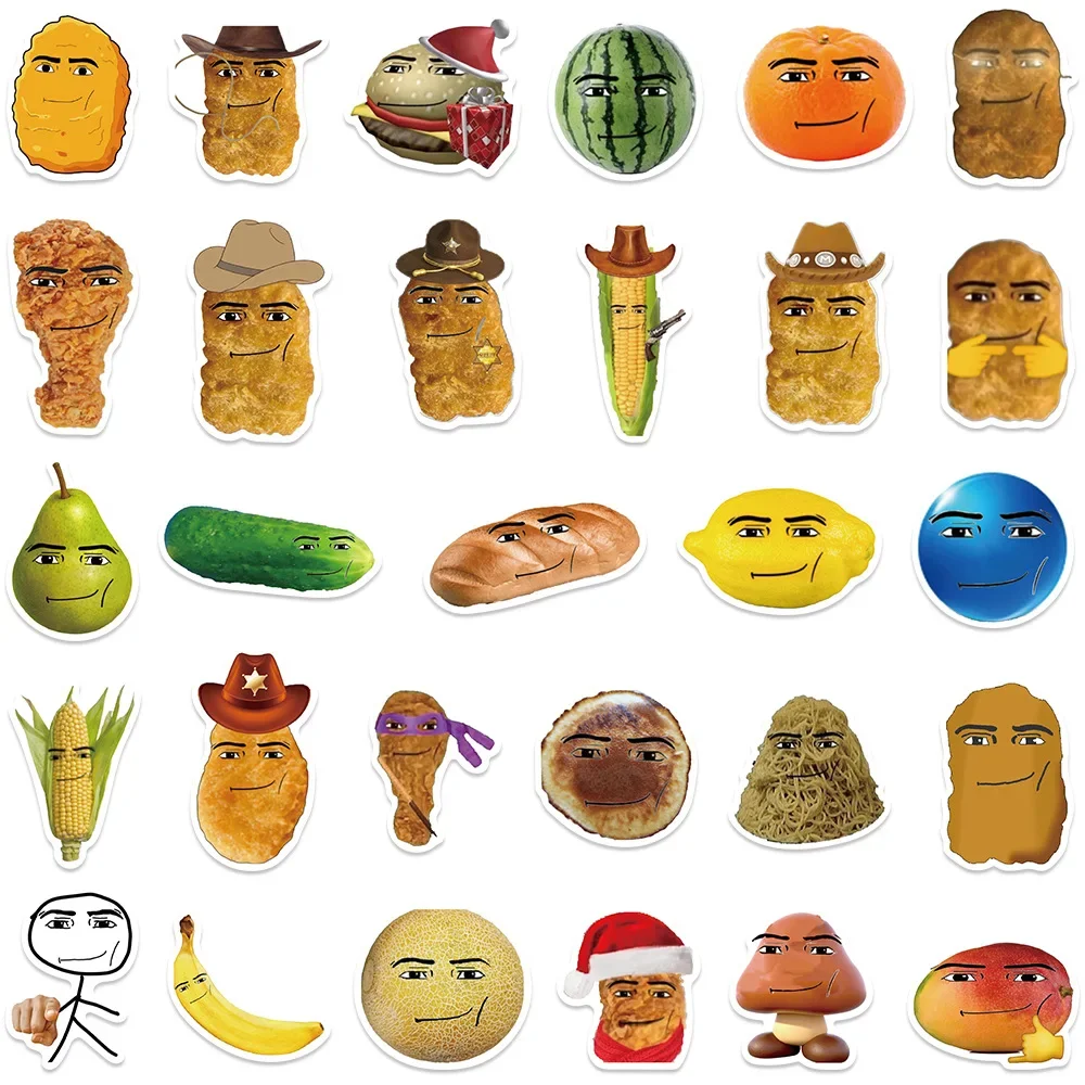 10/50/200 Stück Niedliche Robloxs Gesichtsaufkleber Chicken Nugget Meme DIY Aufkleber Scrapbooking Handy Gepäck Skateboard Wasserdichte Aufkleber – Detail 5