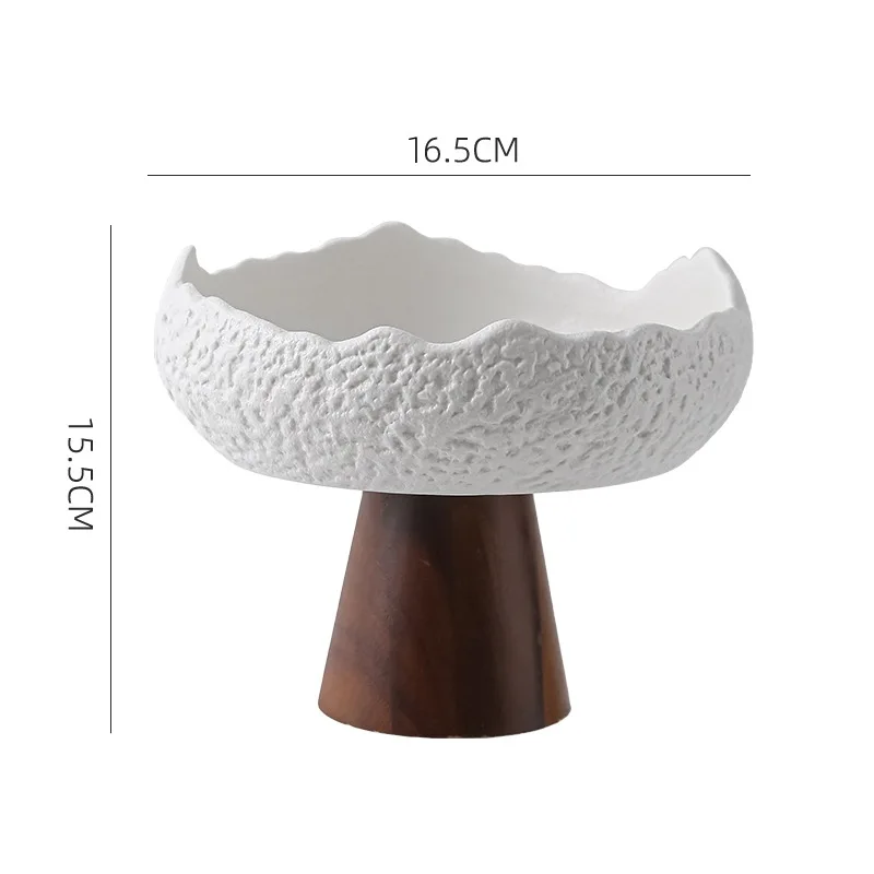 Creative ceramic fruit salad bowl Cold dish Tall plate Western dish Abnormity plate Superior hotel tableware