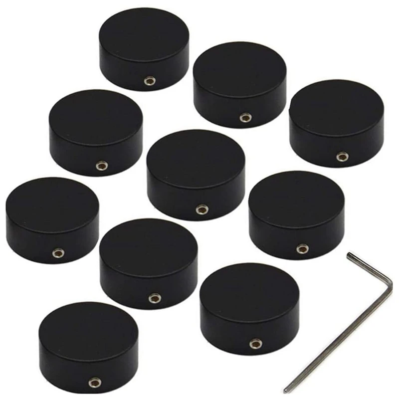 Pedal Footswitch Topper Insert Fit Tightly On Common 3/8 Inch 10Mm Switches Increase Accuracy Comfort 10 Pack Black