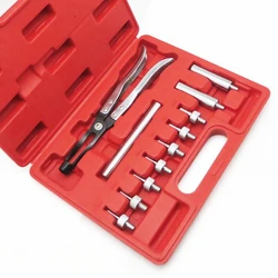 Valve Stem Seal Assembly Set 11 Pcs Disassembly Tool Pliers Punch Aid Case Upgraded Stem Seal Remover Car Engine Repair Kit Set