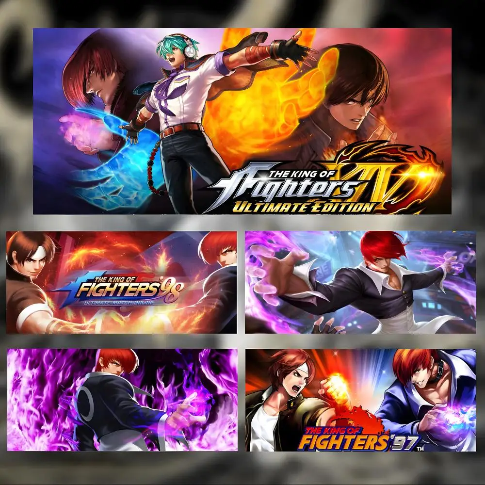 fighting game statue cosplay T-The King of Fighters Mouse Pad Large Thick Desk Pad Stitched Edges Gaming Mouse Mat for PC