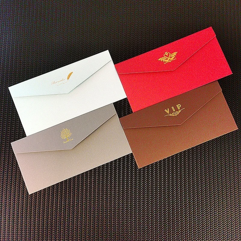 

Gilded Business Wedding Invitation Card Holder Golden Swan Logo Desk Accessories Thickened Kraft Pape Card Holder
