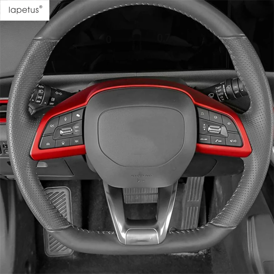 

Car Steering Wheel Button Control Sticker Cover Trim Fit For Changan CS35 PLUS 2023 2024 2025 ABS Carbon Fiber / Red Accessories