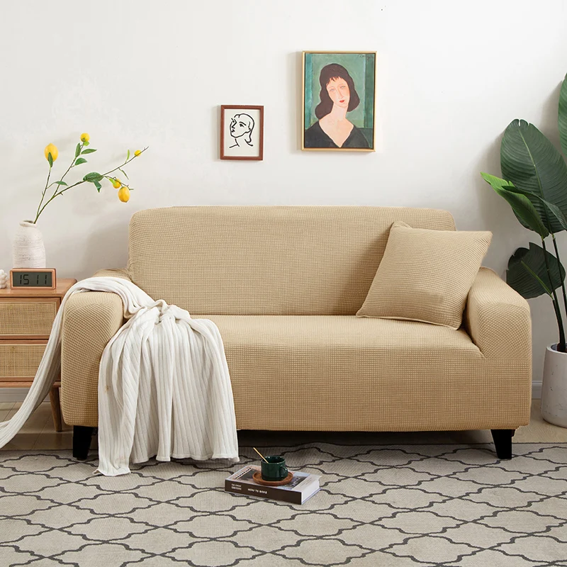 Sofabezug Elastisch für Wohnzimmer Zuhause Jacquard Stretch Schonbezüge Eckcouchbezüge 1/2/3/4 Sitzer L-Form Kostenloser Einkauf – Detail 5
