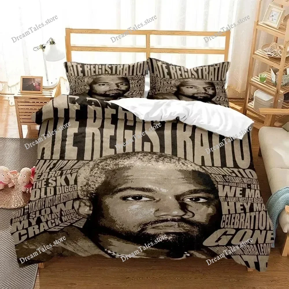 

Rapper Kanye West Musik 3D Cartoon Printed Bedding Queen Bedding Set Customized King Size Bedding Set Soft and Comfortable369