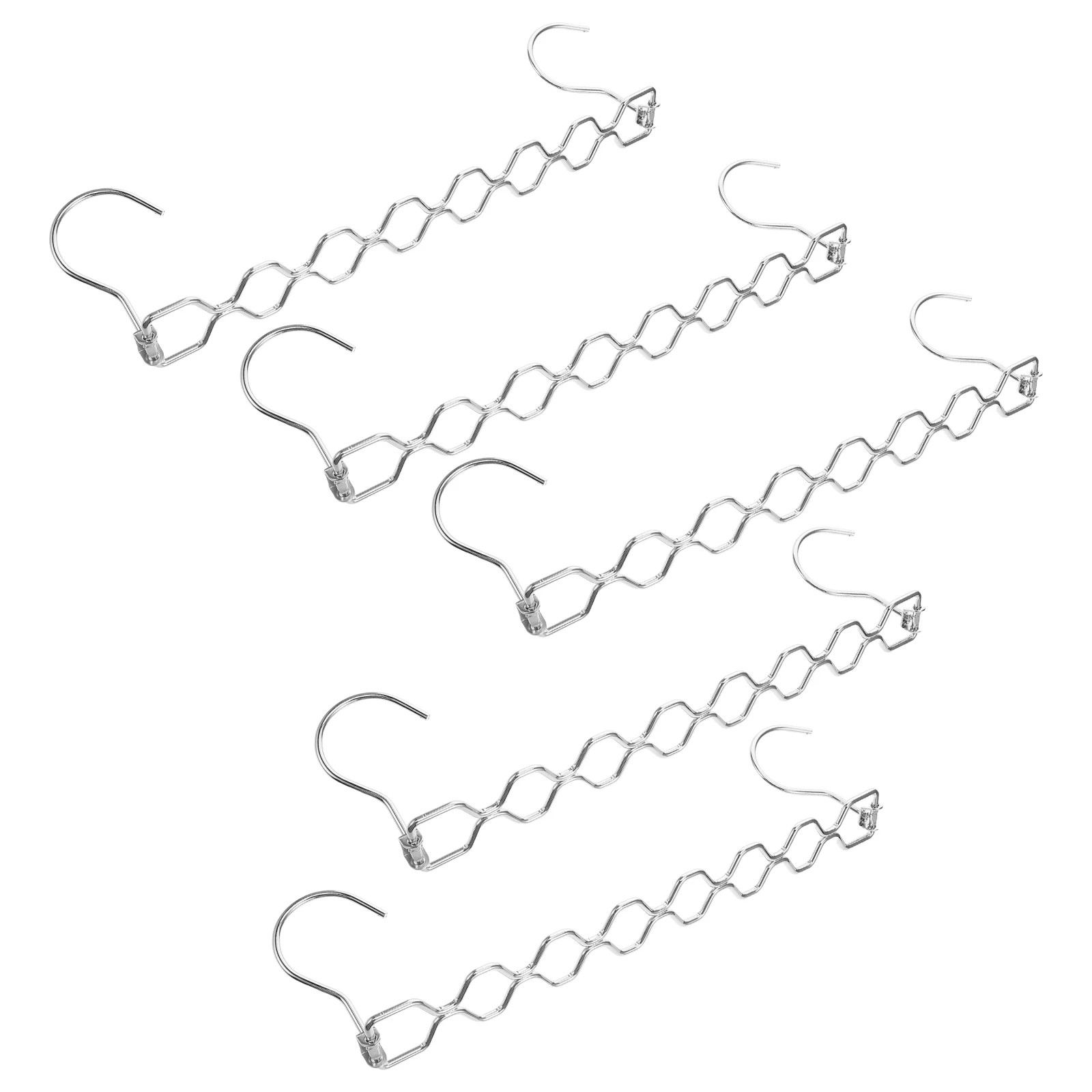 

5 Pcs Clothes Hangers Swivel Accessory Organizer Bedroom Organization Necklace Closet Space Saving Silver Extender Hooks