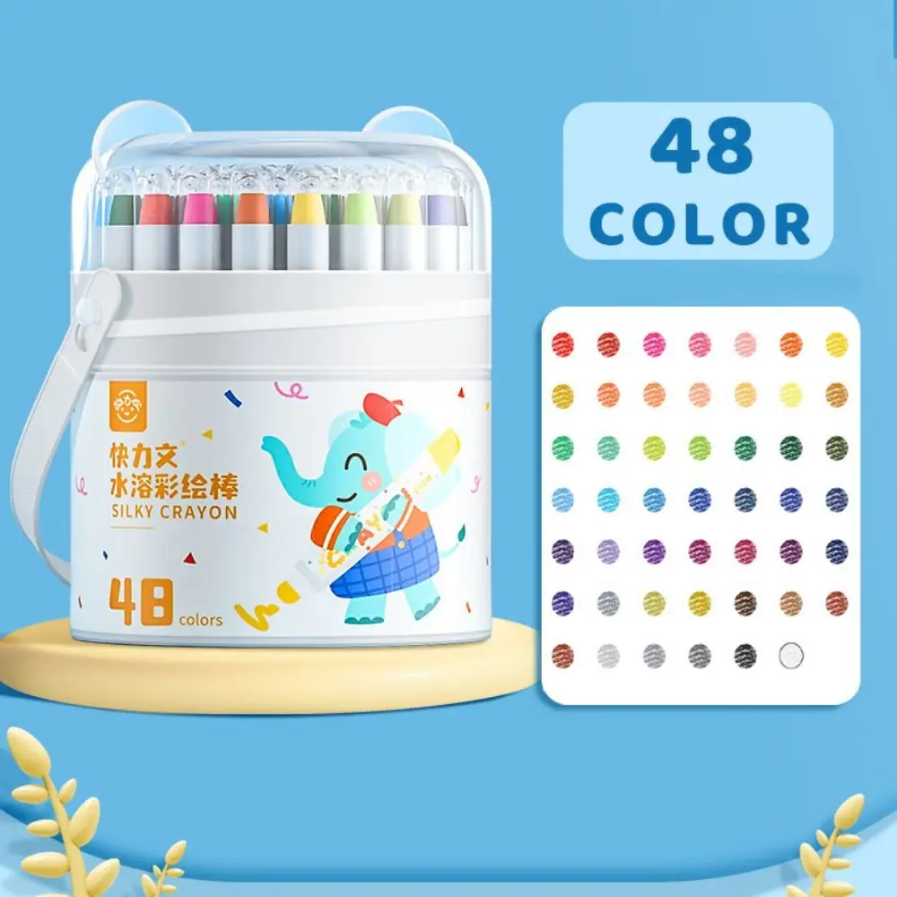 

12/24/36/48Colors Creative Washable Oil Pastels Not Dirty Hands With Storage Box Colored Crayon Erasable Painting Tools Gift