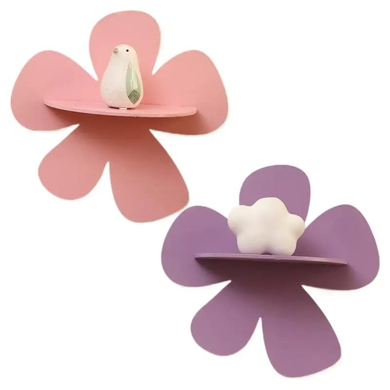 Flower Shaped Wall Shelves Cute Wooden Flower Shaped Shelves Funky Squiggle Preppy Book Shelf Cute For Bedroom Bathroom Living