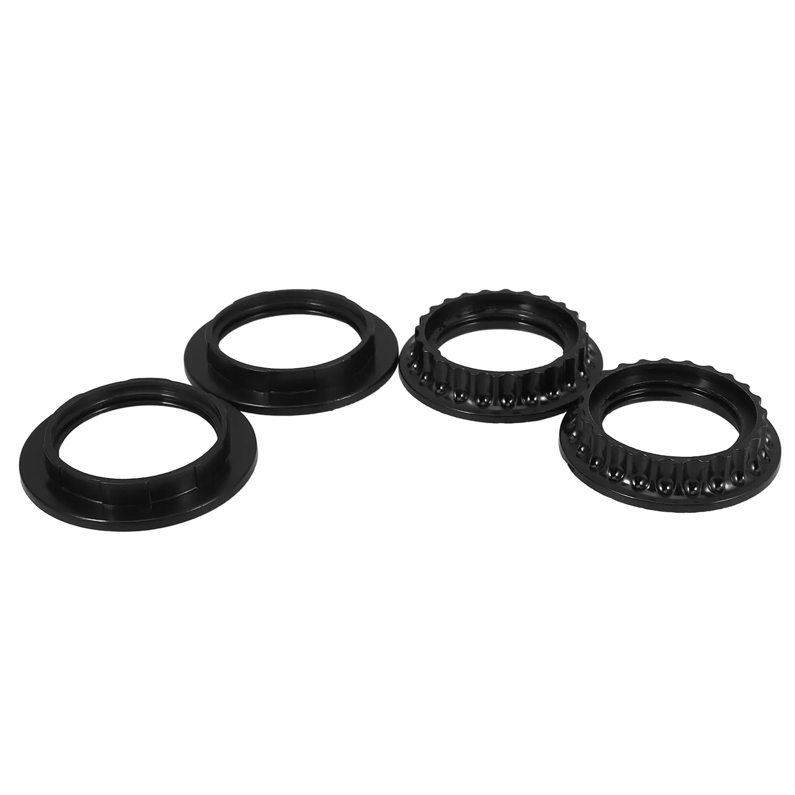 

4Pcs Black Lamp Shade Rings E27 E26 Light Socket Rings Versatile Applications Lamp Shade Hardware for Living Room Bedroom Dining