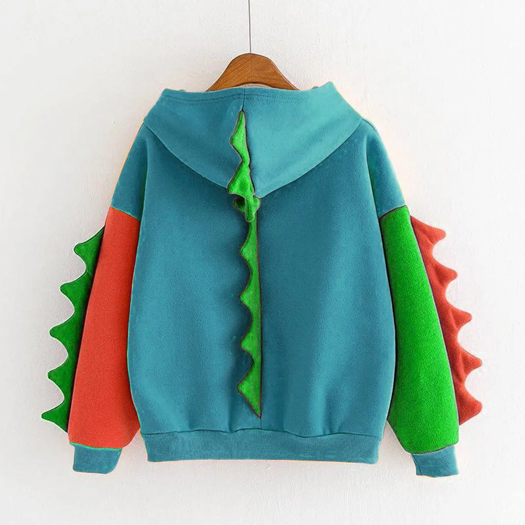 Women Kawaii Dinosaur Hoddie Loose Sweatshirt Long Sleeve Top Fashion Funny Pullover Autumn Clothes Women\'S Autumn Clothing