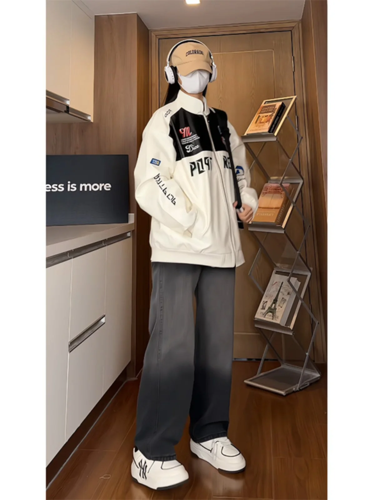 

Ретро-куртка в американском стиле из искусственной кожи для мужчин, весенне-осеннее бейсбольное пальто, куртка-пилот свободного кроя с цветными вставками