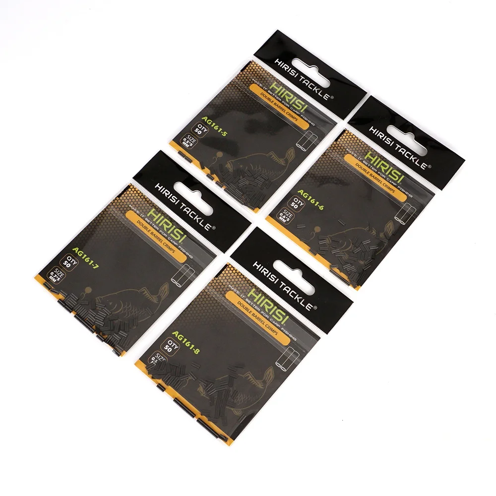 Hirisi AG161 50pcs Double Copper Fishing Tube Crimping Sleeves Wire Pipe Connector Carp Fishing Tackle Terminal Accessories - view 6