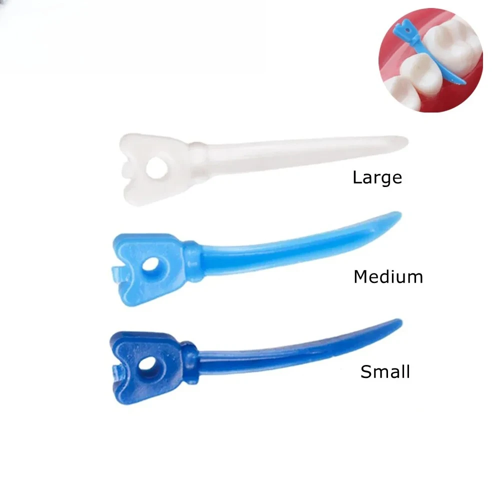 

120 шт./упак. Одноразовые стоматологические клинки Тулвар с отверстием, пластиковые клинки для заполнения зубных промежутков для секционной матричной системы