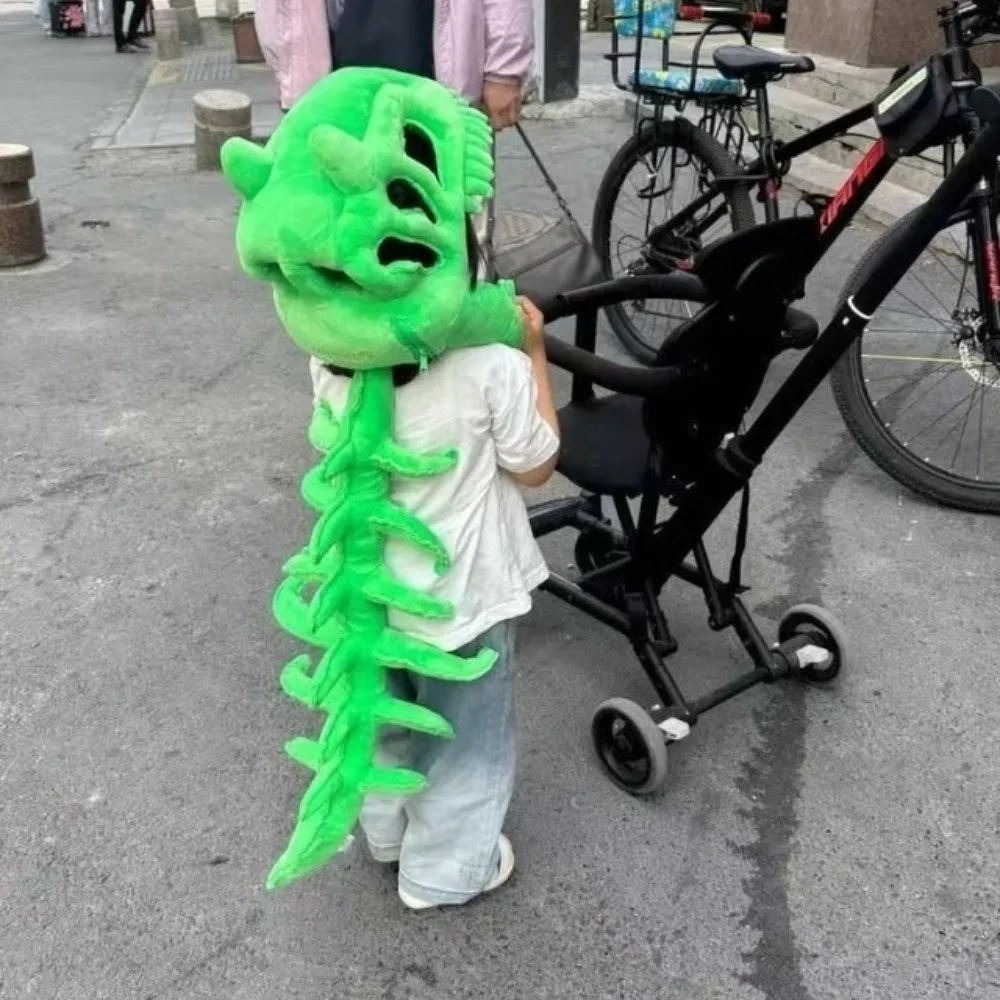 

Funny Soft Dinosaur Skeleton Headgear 3D Design Huge Size Dino Hat Realistic Creative Stuffed Animal Bone Set Sofa Lounging