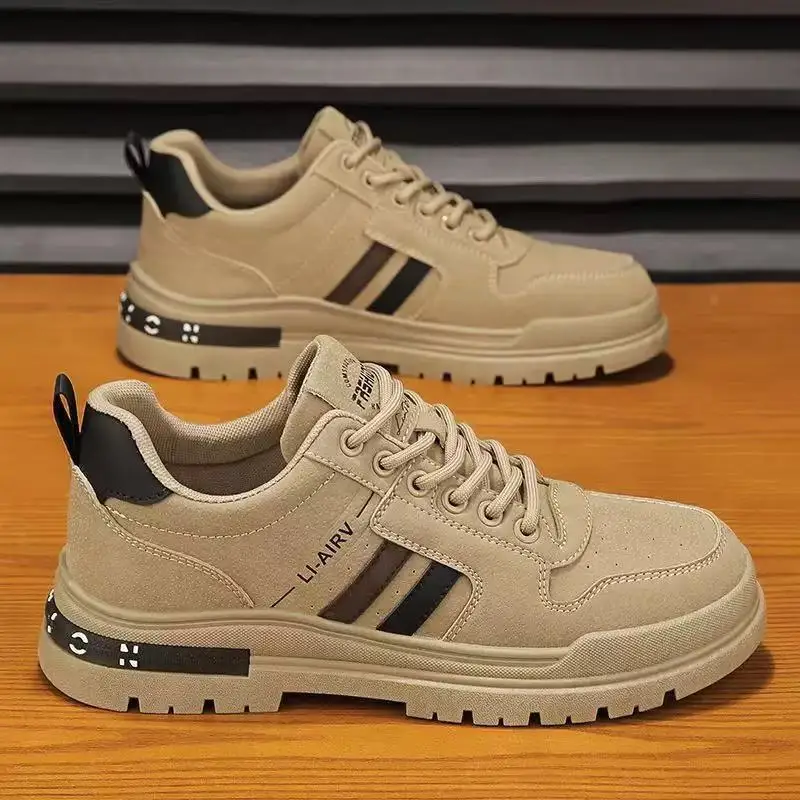Spring and Summer Plus-size Shoes Outdoor Anti-slip Work Shoes Leather Sports Shoes Lightweight and Breathable Men's Sneaker
