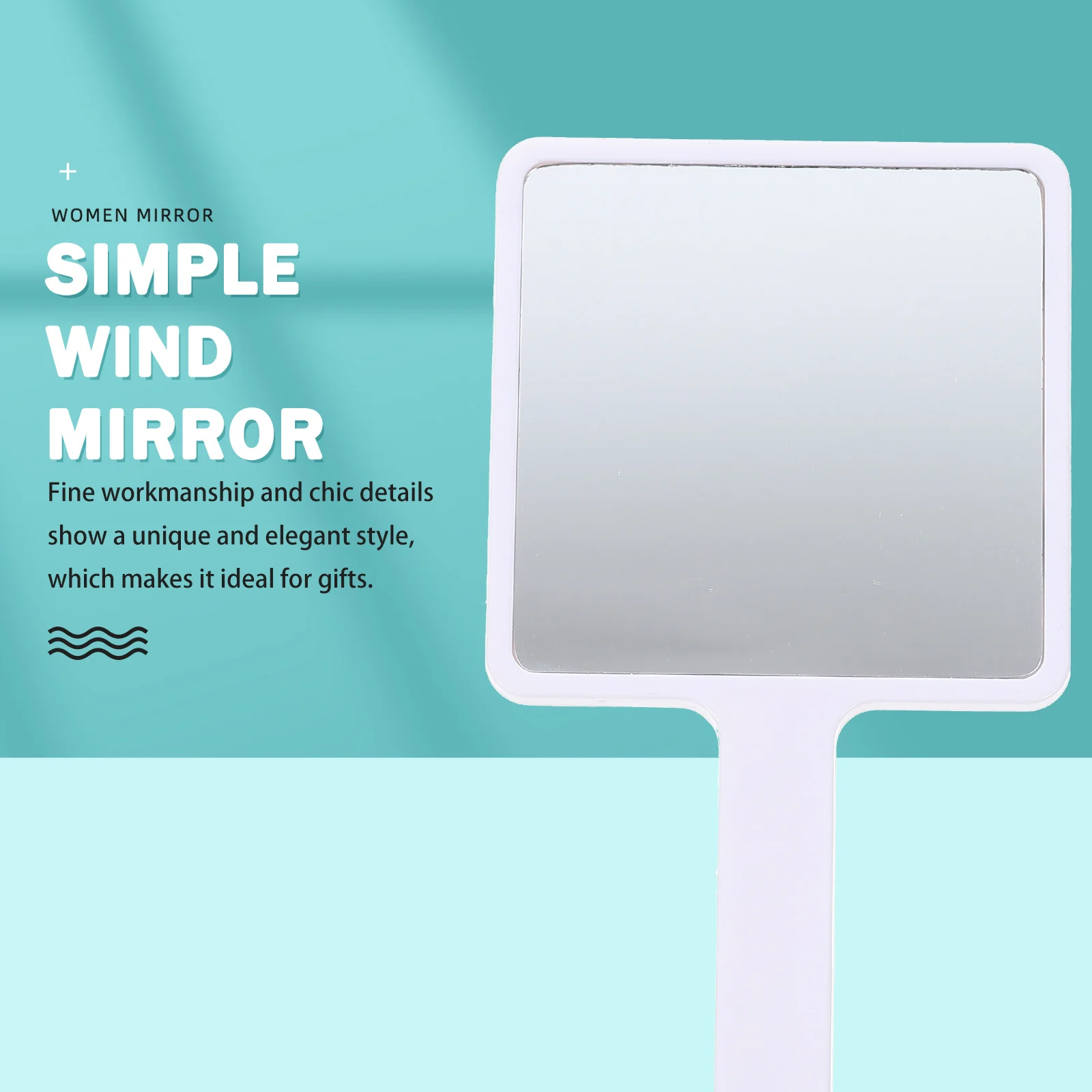 مرآة مكياج محمولة باليد، سطح عاكس عالي الدقة وخفيف الوزن للسفر، هدية منزلية، استخدام الحلاق المنزلي الرائع #3