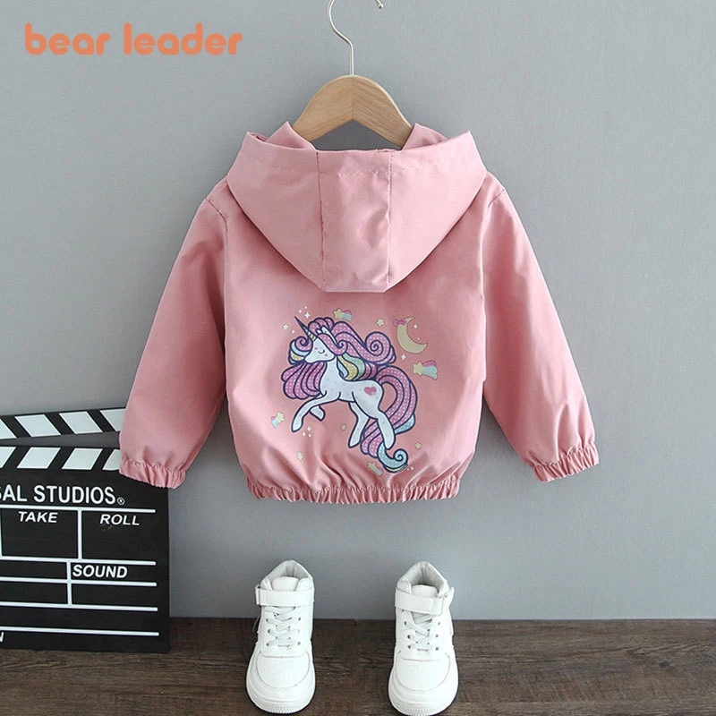 

Bear Leader Girls Kids Princess Jackets New Fashion Baby Spring Autumn Cartoon Coats Children Casual Hooded Clothing 2-7 Years