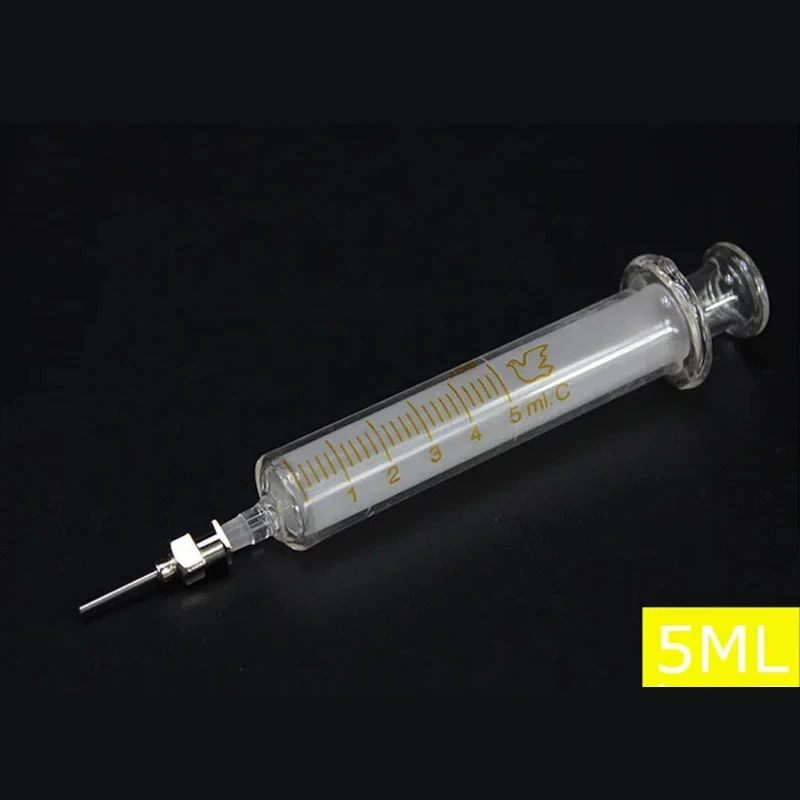 RELIFE 5ml 10ml Flux Metal Needle Glass Syringe for Mobile Phone Repair BGA PCB Ball Mounting Oil Soldering Flux Syringe Tool