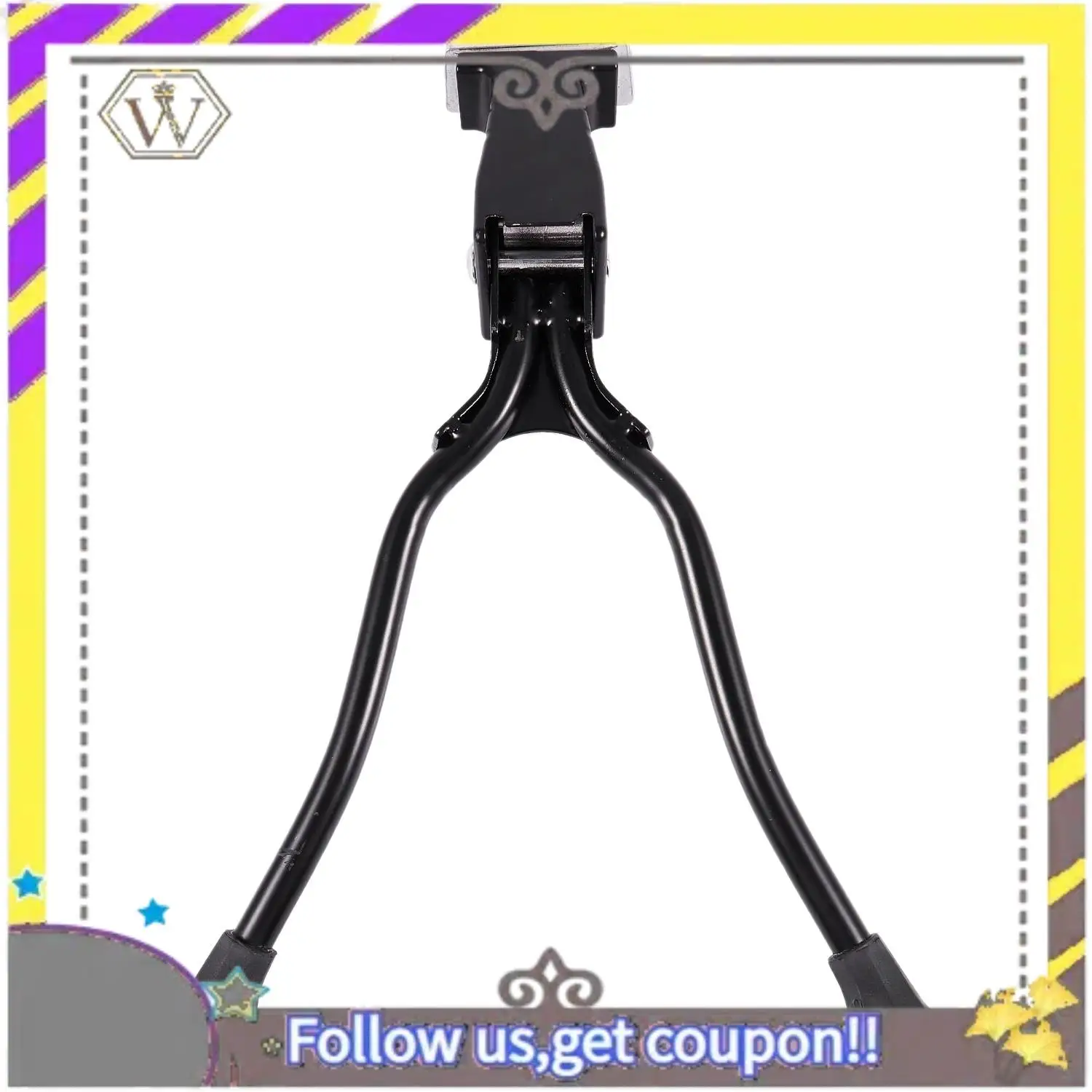 

ABXV-Alloy Double-Leg Center Mount Bicycle Bike Kick Stand Black 26 Inch Cycle