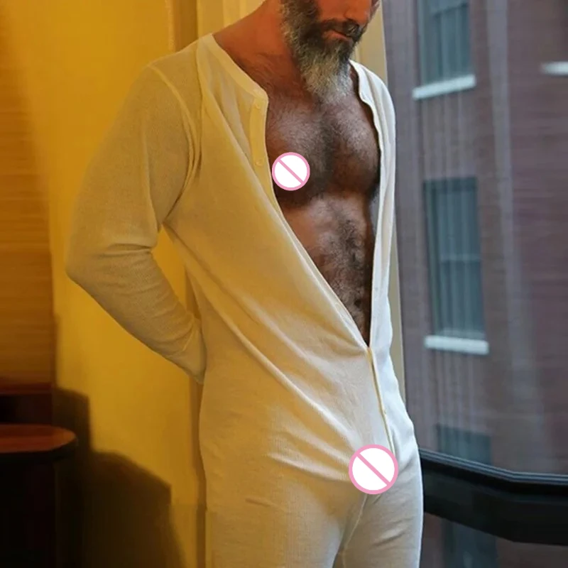 

Fashion Men Pants Jumpsuit Spring Autumn New Men's Sexy Homewear Jumpsuit Casual Sports Jumpsuit Men Clothing