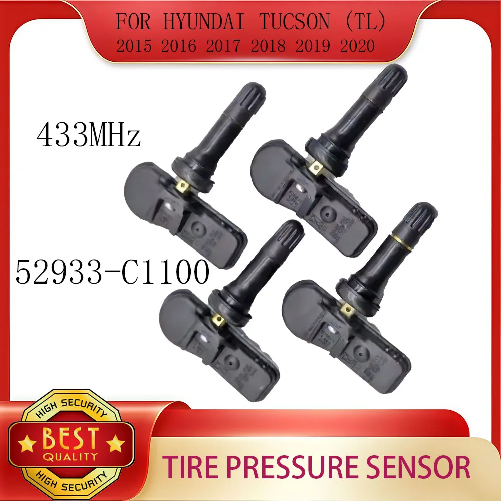 

TPMS SENSOR 433MHz FOR 2015 2016 2017 2018 2019 2020 HYUNDAI TUCSON (TL) TIRE PRESSURE SENSOR 52933-C1100 HYUNDAI TPMS
