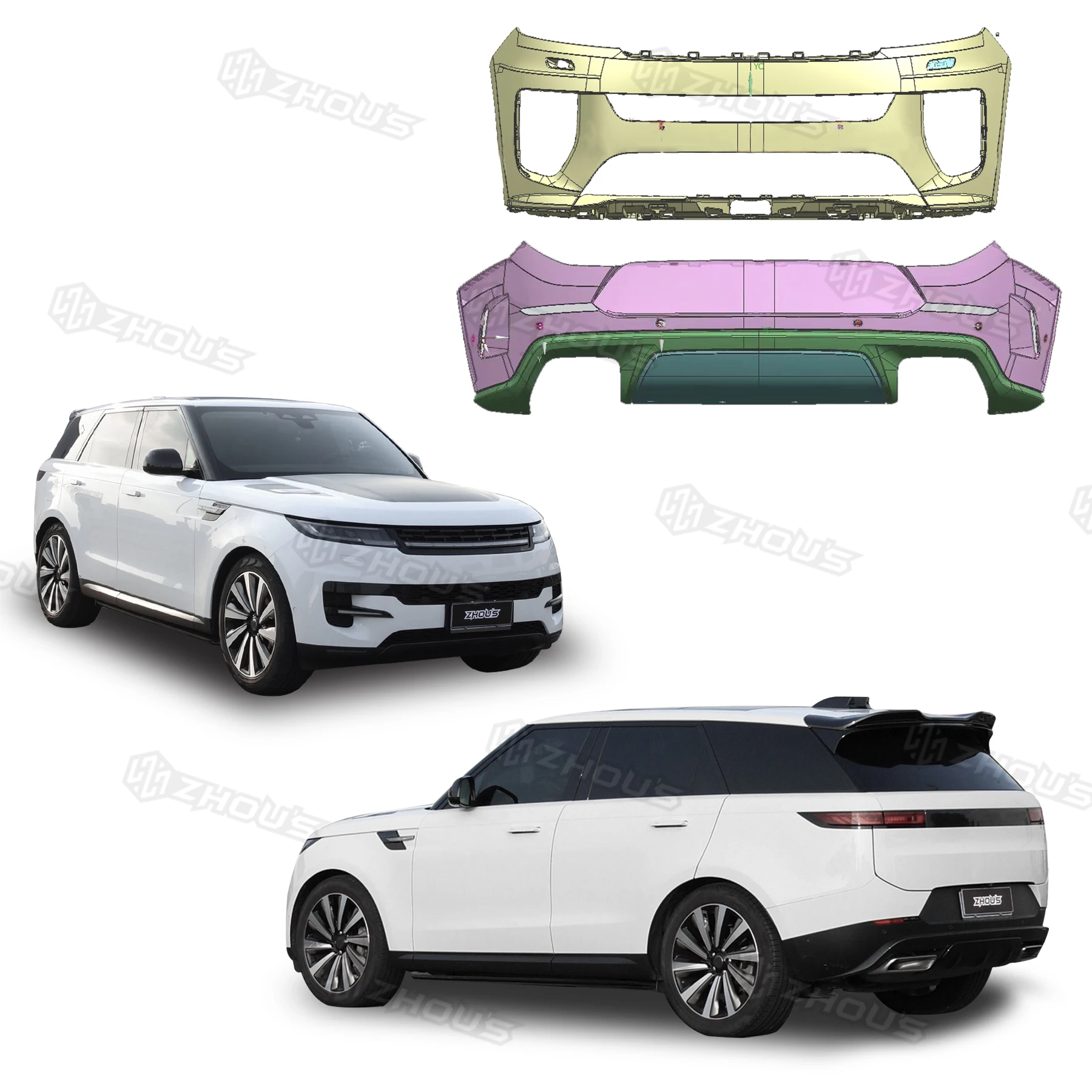 Car Accessories Conversion Front Bumper  Body Kit For Land Rover Sv Range  Sport Bodykit