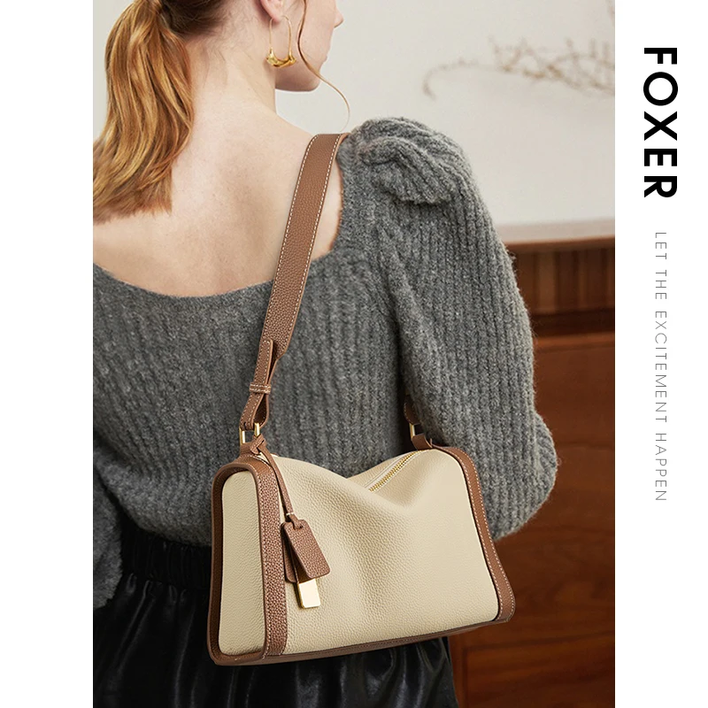 Women\'s Cowhide Leather Shoulder Bag Vintage Soft Messenger Handbag Fashion Crossbody Bags Female Underarm Bag DF900083S