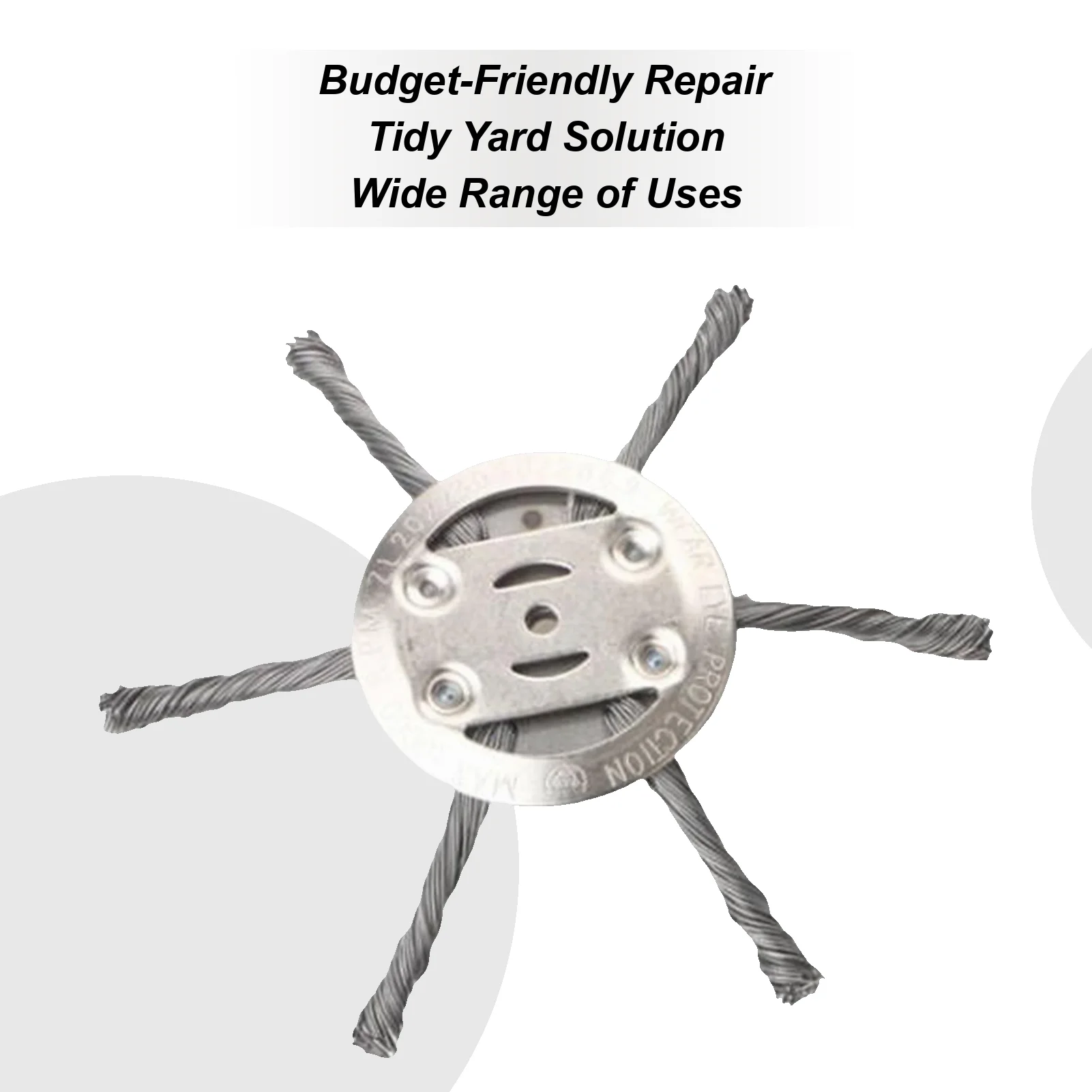 

Steel Wire Trimmer Head String Cutter 6 Inch Attachment Heavy-Duty Indestructible Trimmer Head For Garden Outdoor Farm Weeding