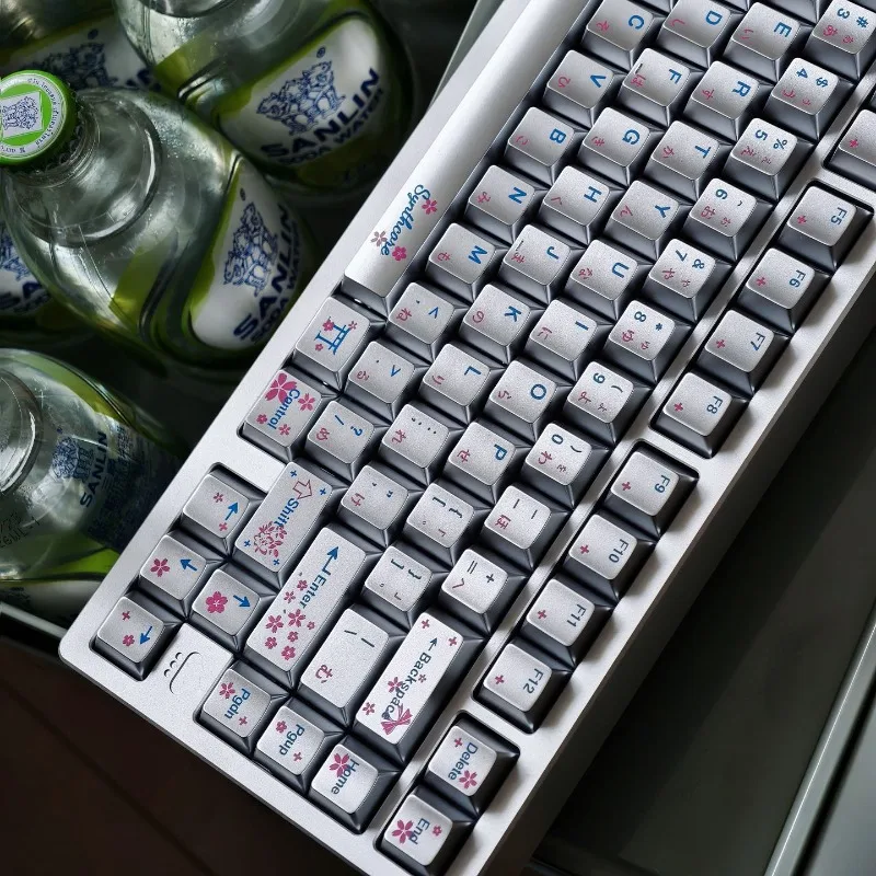 PBT five sided hot rising Huaxin original factory height adaptive mechanical keyboard 60-108