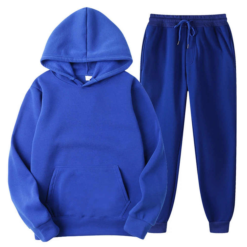 Blank Fleece Tracksuit Men Training Jogging Wear Wholesale Sweat Suits Men Activewear Hoodie And Jogger Set Conjunto Deportivo