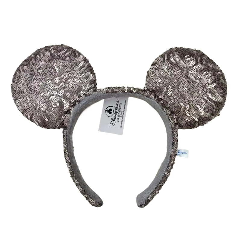 Disney pumpkin Mickey Minnie Headband Adults/Child Disneyland PU Leather Bow Ear Women Christmas Gifts image 3