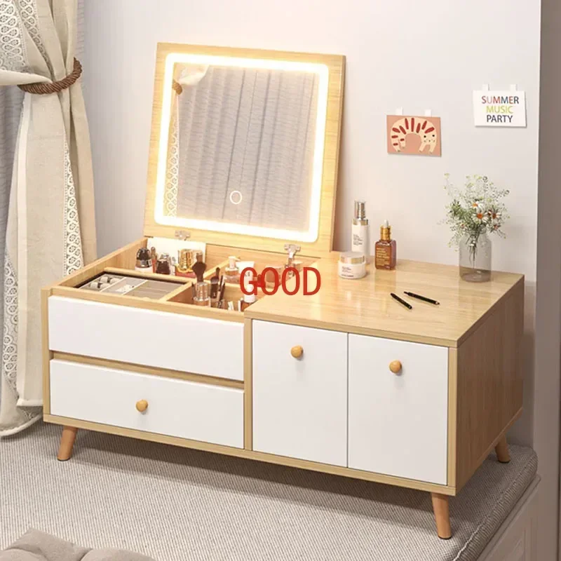 Mirrors Drawer Dressing Table Box Organizer Led Things Dressing Table Orgnaizing Bedroom Living Room Tocador Maquillaje Vanity
