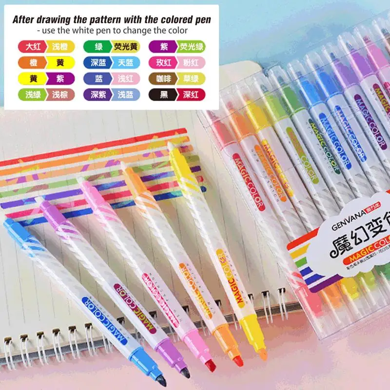 Text marker Markierung stifte Set 12 Farben ändern Text marker Marker Set Färbung Kunst Marker und Text marker Set Regenbogens tifte