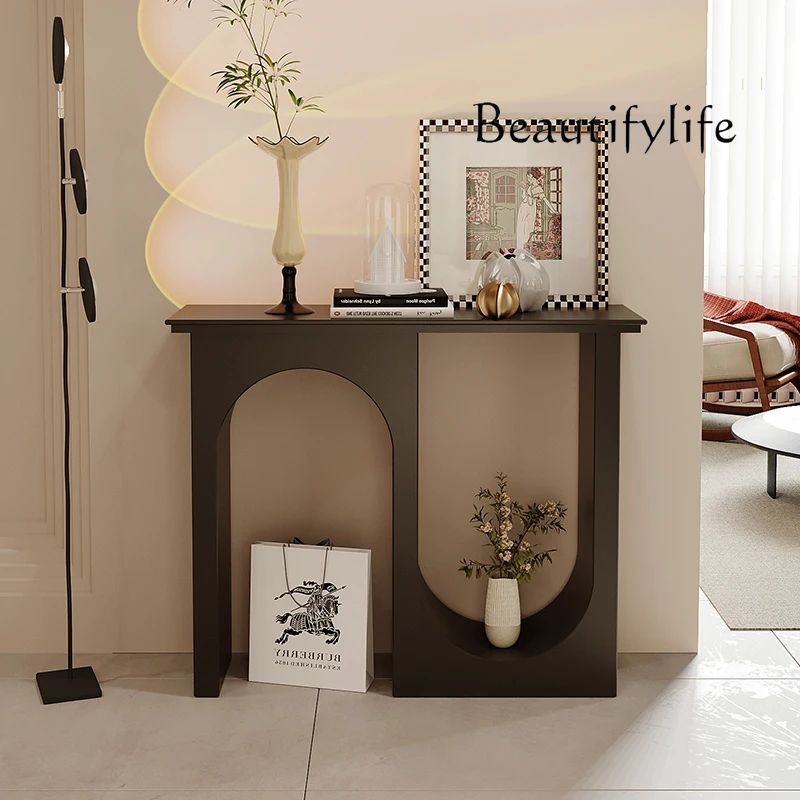 

Minimalist Luxury Entrance Table White And Black Creative Corner Table Narrow Modern Mesas Auxiliar Furniture Living Room