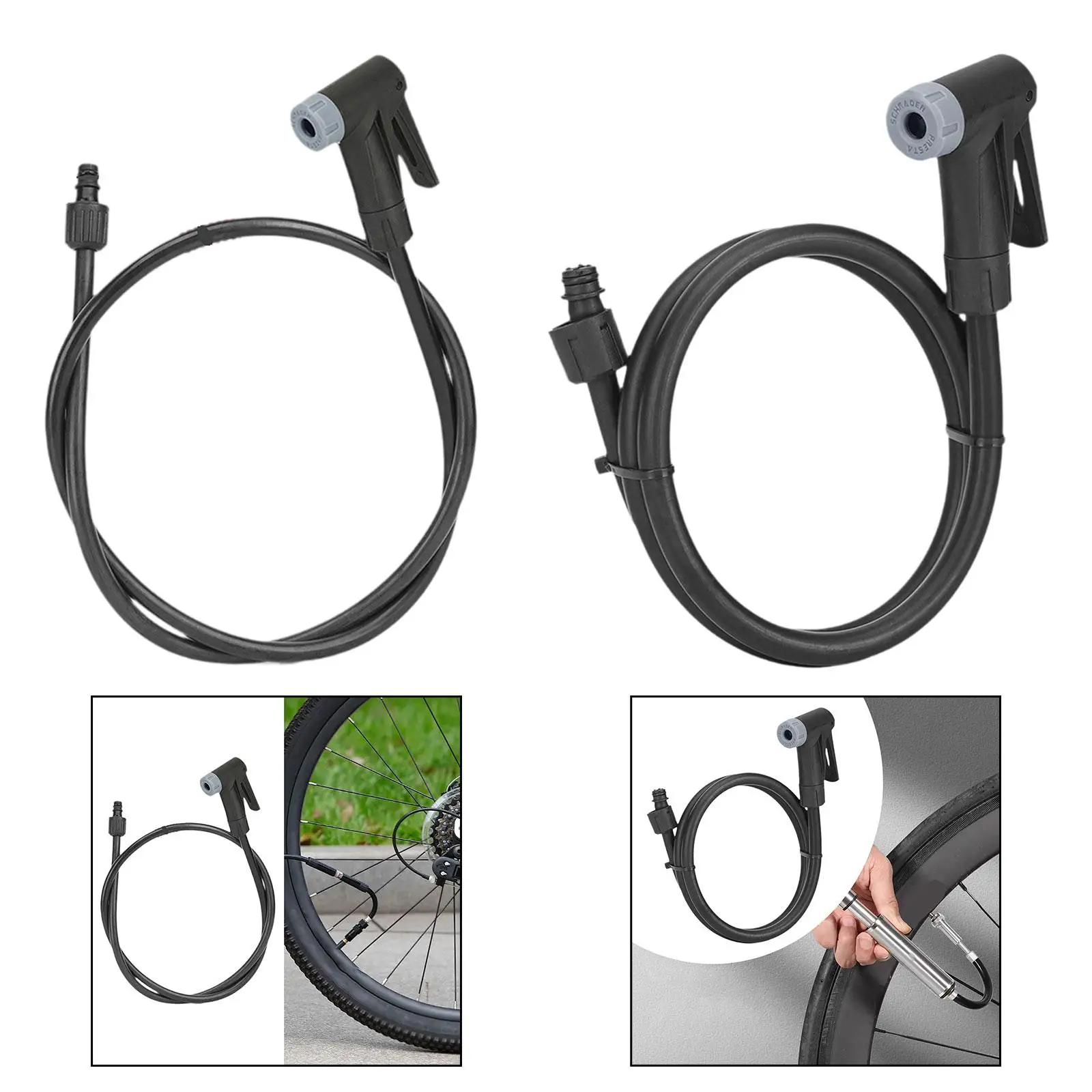 

Адаптер для шланга насоса для накачивания велосипеда, аксессуары для клапана Schrader и Presta, легко устанавливается, многофункциональная замена, портативный