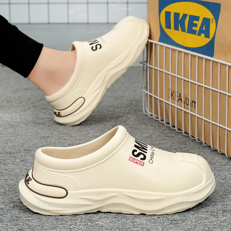 Men Kitchen Shoes Professional Chef Clogs Oil-Proof Doctor Shoes High Quality Garden Clogs Waterproof Plus Size for Pet Workers