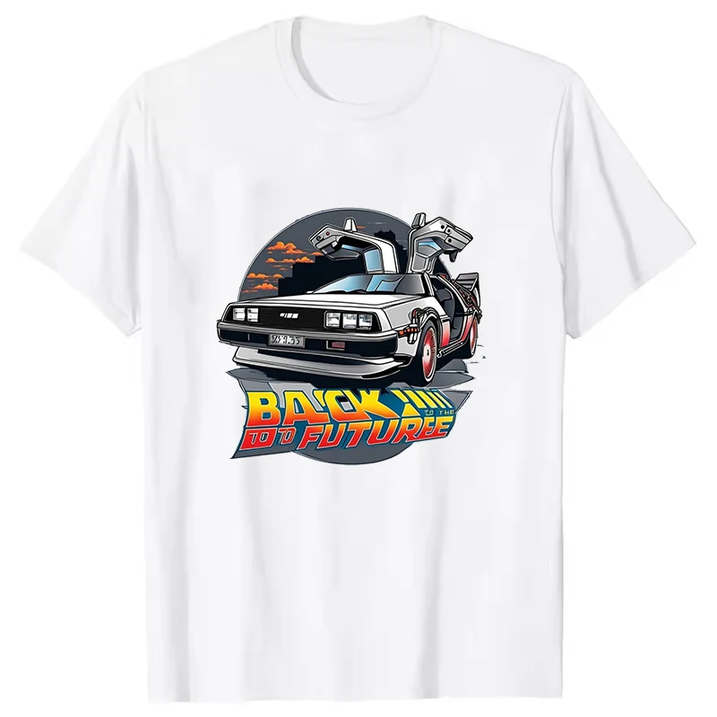 

New Back To The Future Print T Shirts Women Men Casual Round Neck Tees Top Summer Cool Loose Short Sleeve Tops