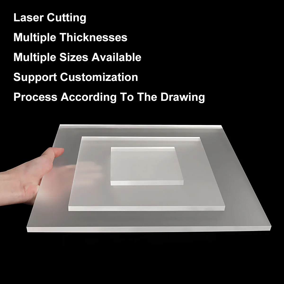 Full-size Matt Translucent Acrylic Sheet Frosted Plastic Board For Advertising Decor Craft DIY Display Thick 2/3/5/8/10mm