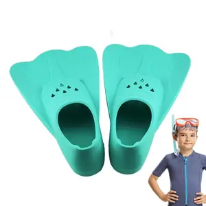 Kids Swim Fins Silicone Swimming Fins Training Short Flippers For Swimming And Diving Short Swim Fins For Beginners Kids Girls