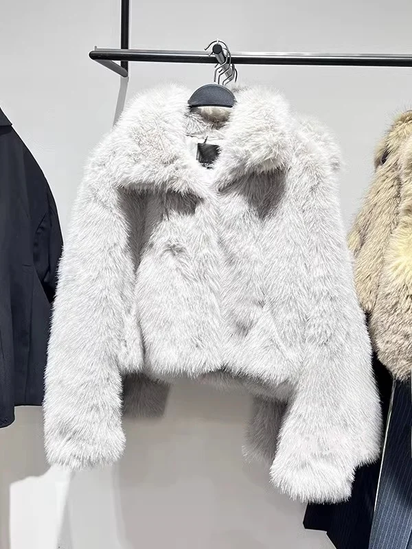 

Осень-зима ort Sle, куртка из искусственного меха с воротником-стойкой, женское пальто, верхняя одежда, повседневная свободная посадка, обычный тонкий