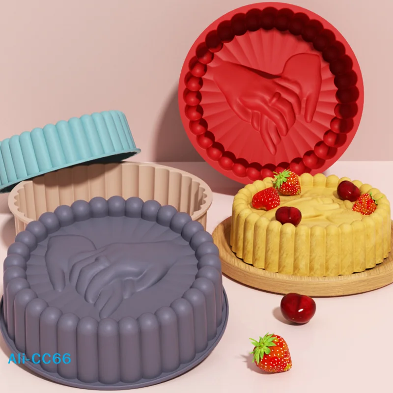 【C】6 Inch Charlotte Cake Pan Silicone Cheesecake Nonstick, Round Baking Mold for Strawberry Shortcake Tart Pie