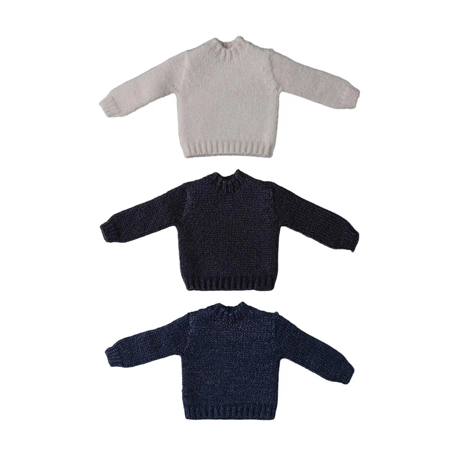 Dollhouse Miniatures Accessories Knit Sweater for 6 Inch Male Action Figures Trendy Doll Clothing Outfit