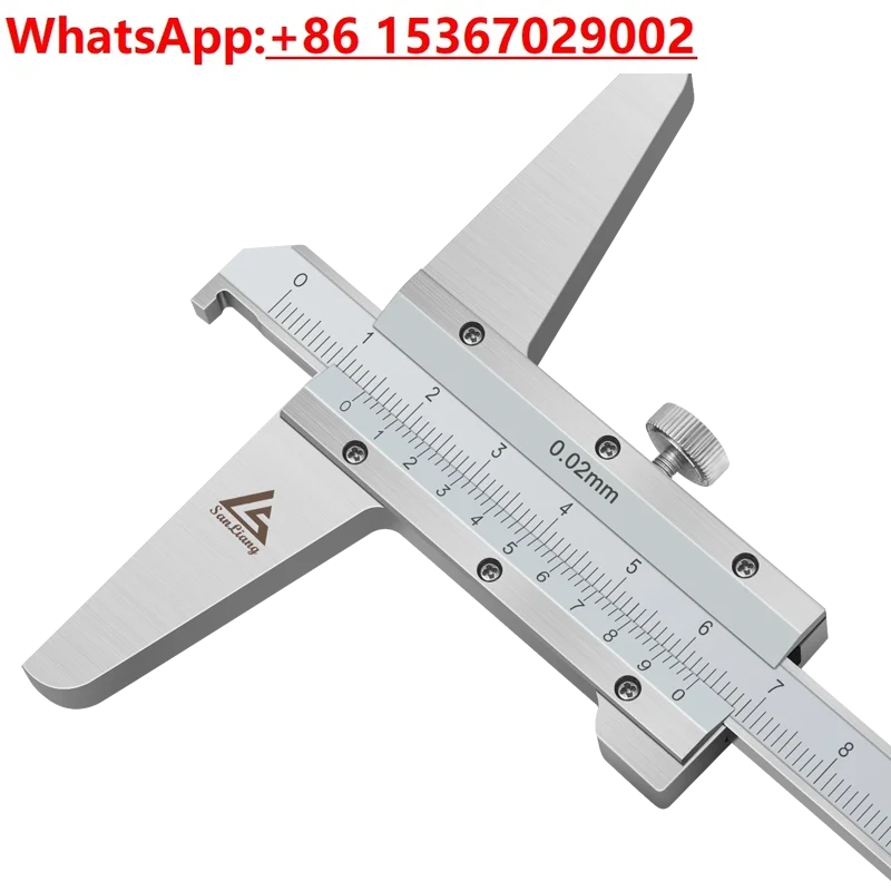

Depth ruler 0-300mm stainless steel vernier single double-ended groove depth caliper depth step measurement