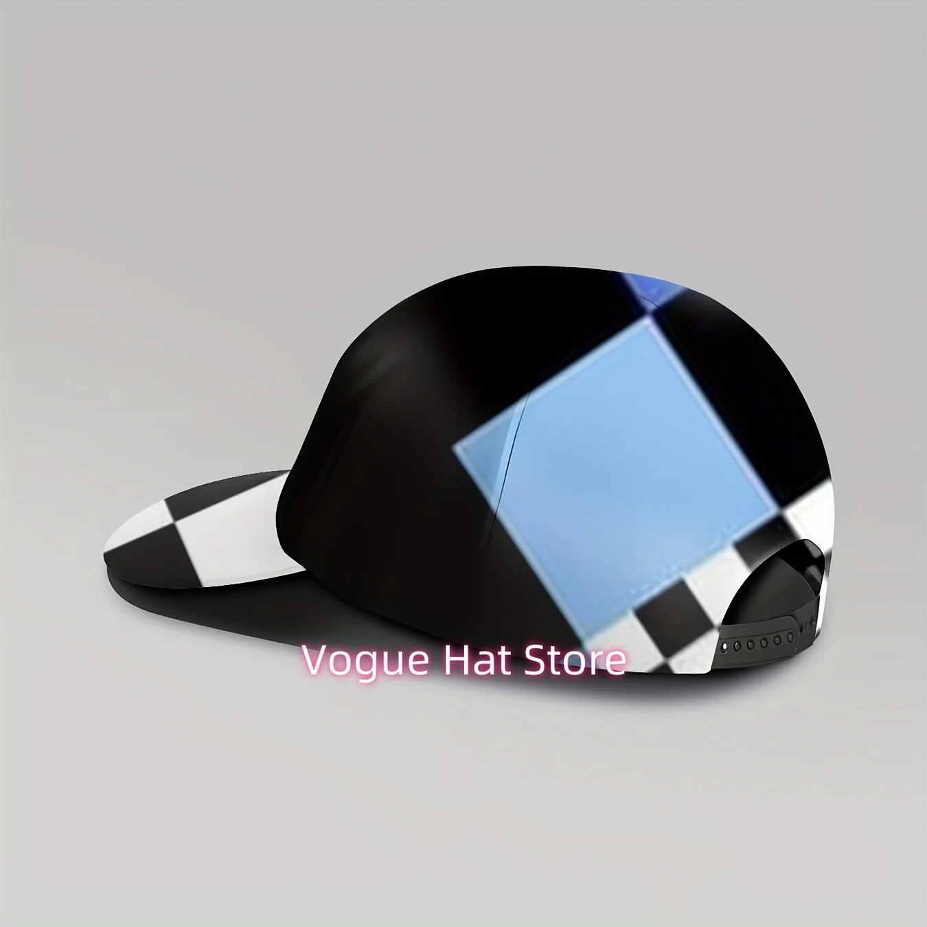 1pc, Baseball Cap with a Geometric Checkered Design, Featuring Abstract Art, Suitable for All Genders, Ideal for Casual Outdoor