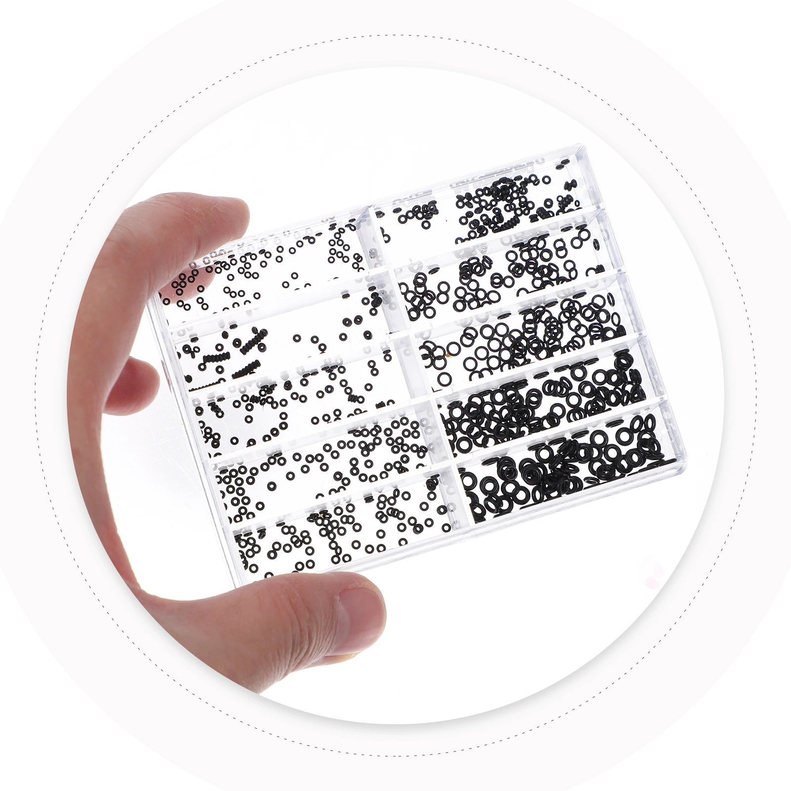 

1000pcs Watch Tool Box Rubber O-Ring Gasket Sealing Waterproof Watch Repair Kits Accessories Seal Rings for Watches